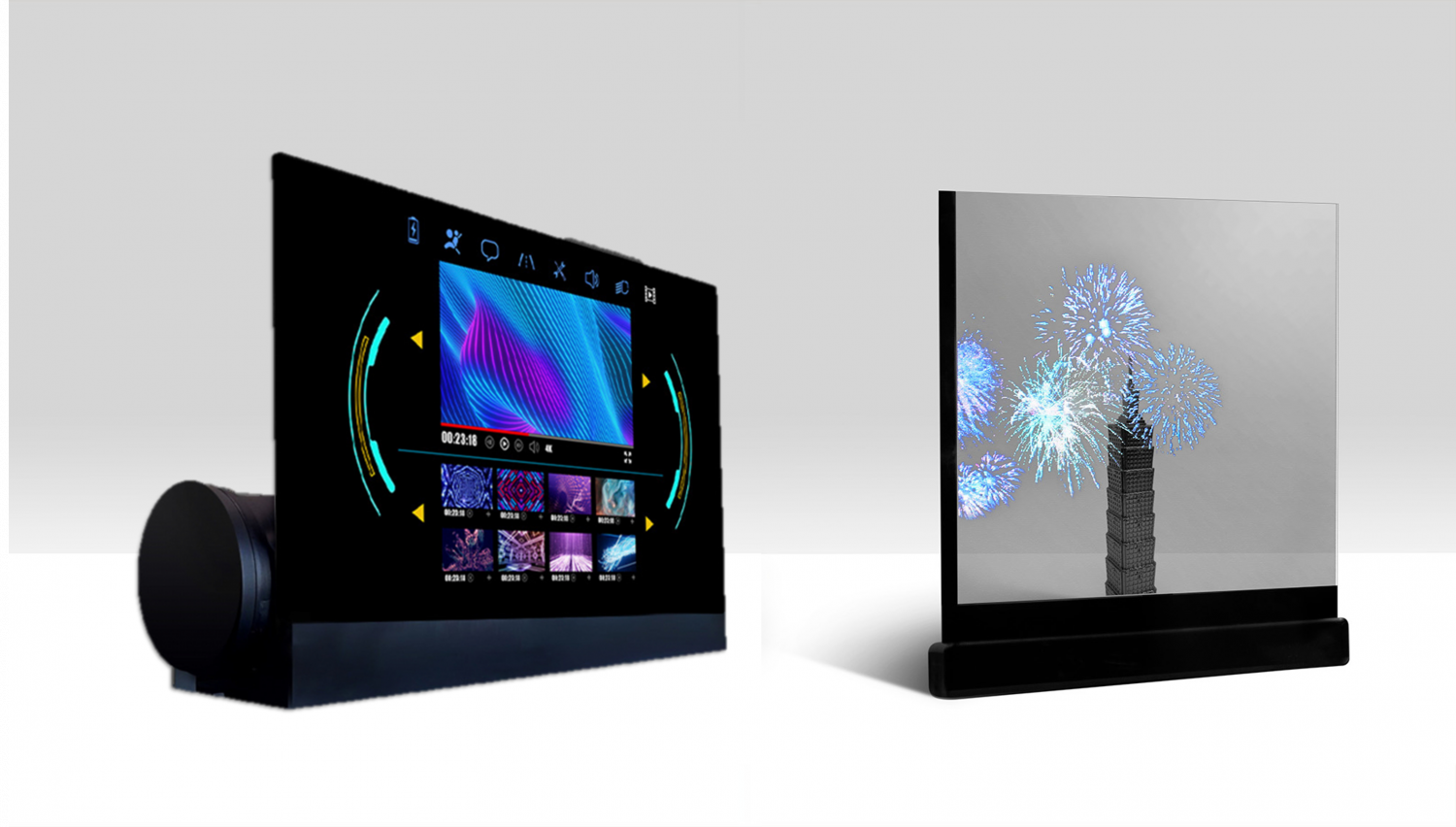 可捲式、折疊性、高透明